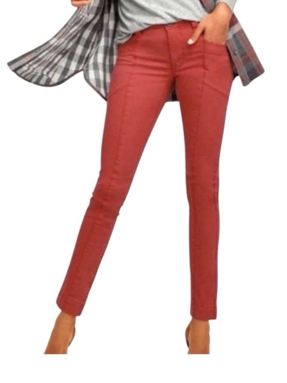 Cabi 2 Utility Pant Brick Red